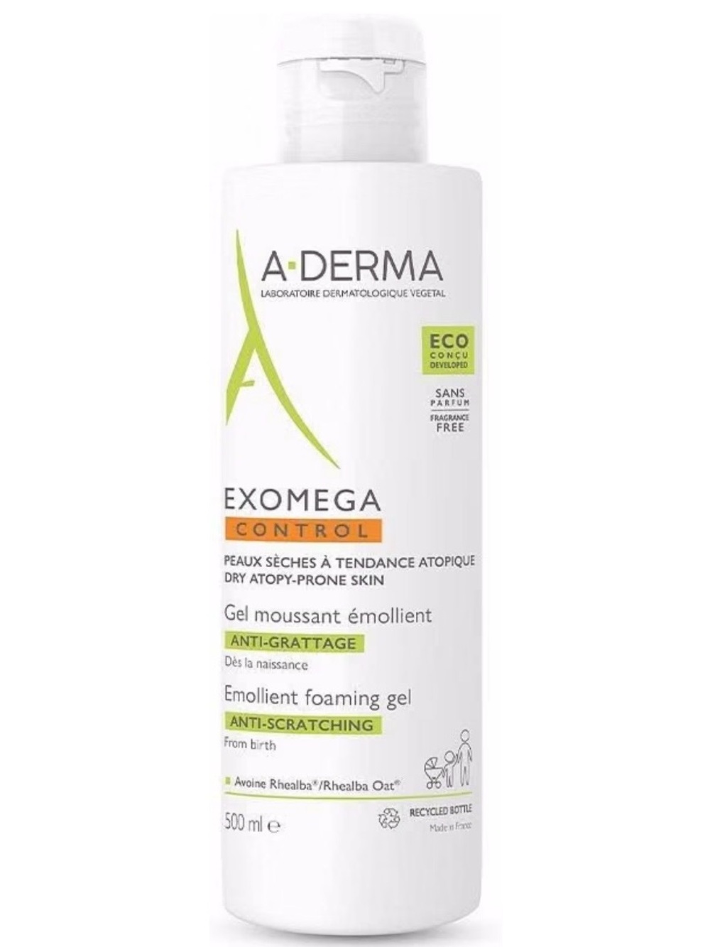 A-derma Exomega Control Emollient Foaming Gel 500ml